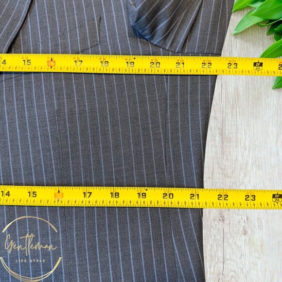 ERMENEGILDO ZEGNA Mens Blazer Sport Coat Two Button Jacket Gray Wool US 44R - Picture 7 of 11